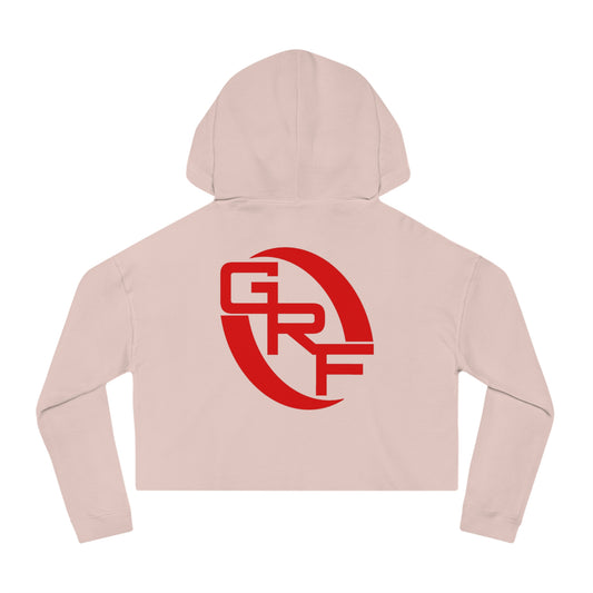 GRF Merry Liftmas Pink Crop Hoodie