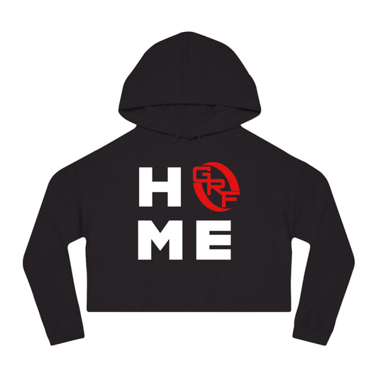 GRF HOME Logo Black Crop Hoodie