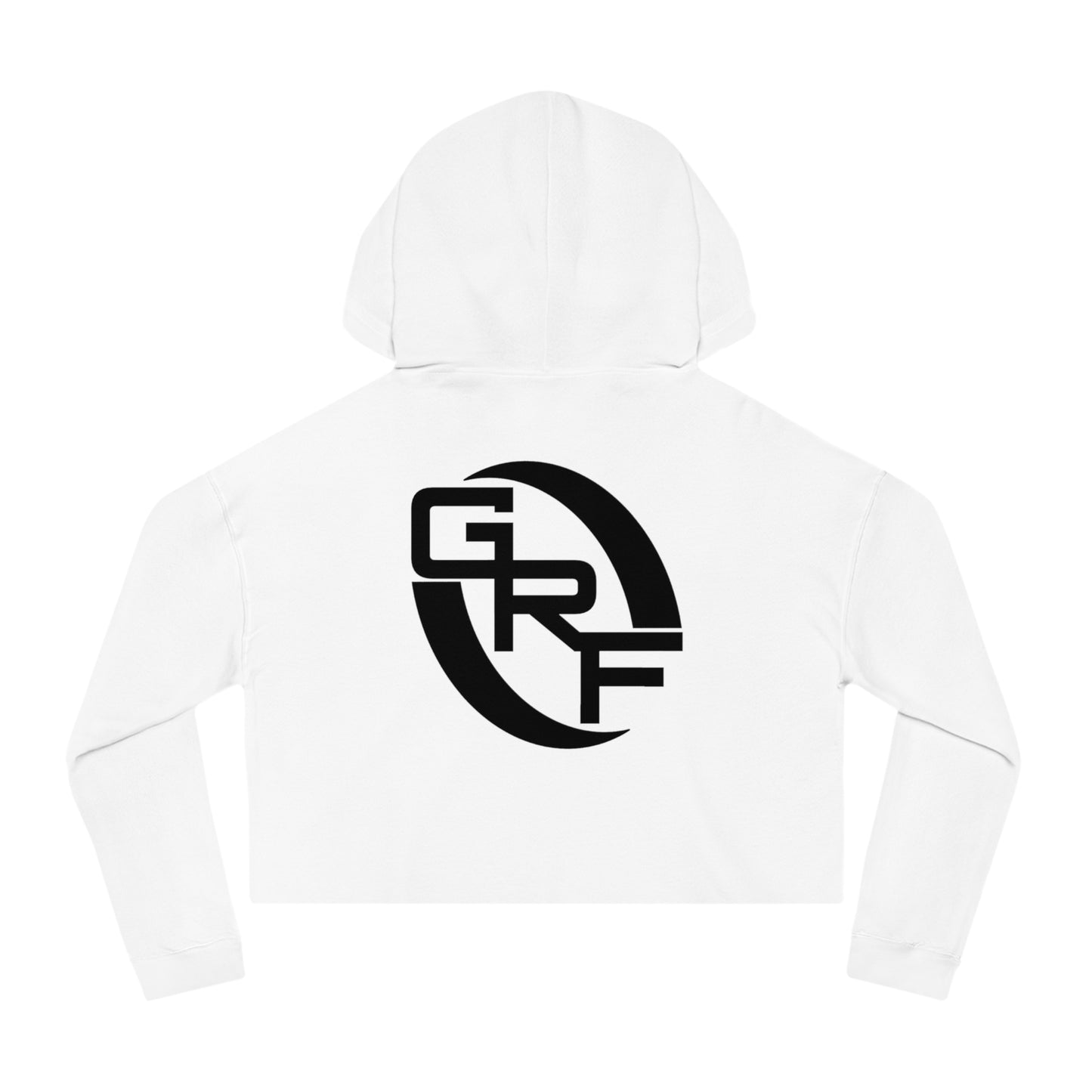 GRF Merry Liftmas White Crop Hoodie